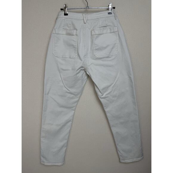 LOFT Size 6 28 Cream Natural The Girlfriend Denim Jeans Utility Classic Autumn - Picture 9 of 14